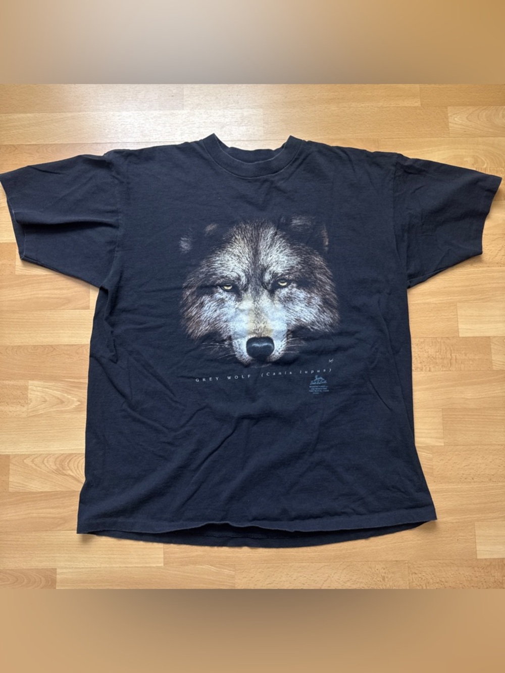 Vintage 90s 1992 Wolf Print Single Stitch Tee Mens Size XL Made in USA